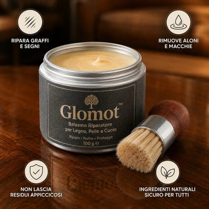 Glomot™ - Balsamo Riparatore per Parquet, Mobili in Legno, Pelle e Cuoio
