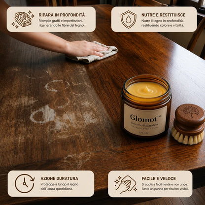 Glomot™ - Balsamo Riparatore per Legno, Pelle e Cuoio